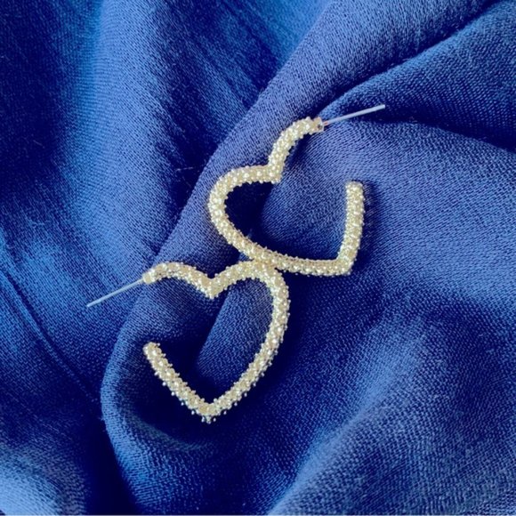 Heart Hoop Earrings - Picture 8 of 8